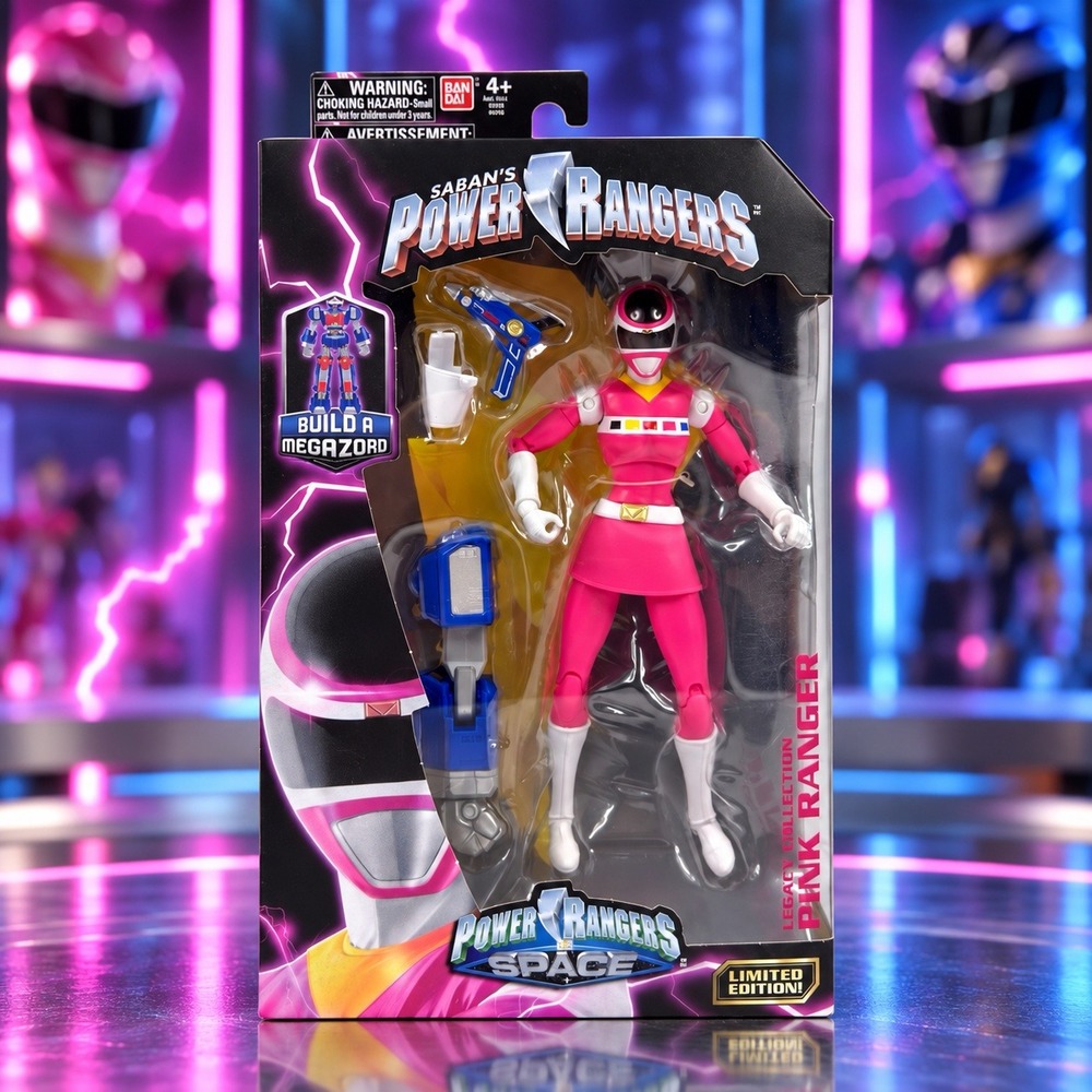 Bandai Power Rangers In Space Pink Ranger Legacy Collection 6.5" Figure 2017 NEW - Picture 13 of 13
